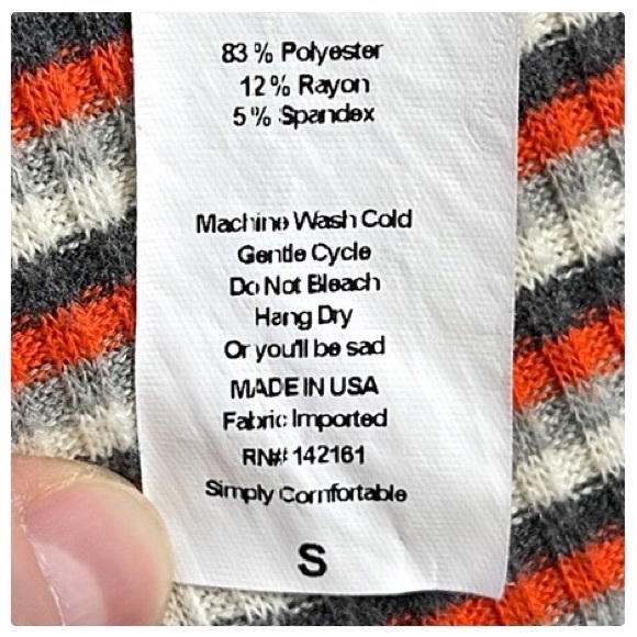 💕Beautiful Striped & Ribbed Lularoe Carly Dress💕 - Picture 14 of 14